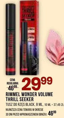 Tusz do rzęs black wonder volume thrill seeker promocja w Drogerie Natura