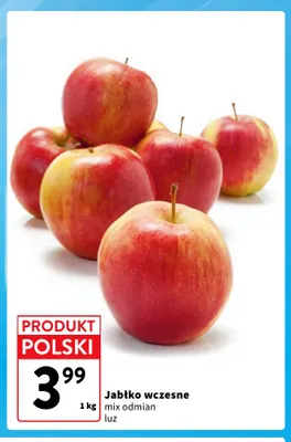 Jabłka wczesne polskie promocja w Intermarche