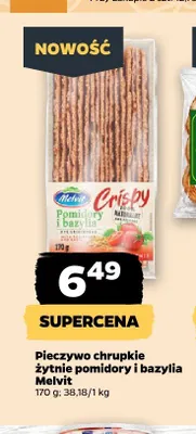 Pieczywo chrupkie żytnie pomidory i bazylia Melvit promocja w Netto