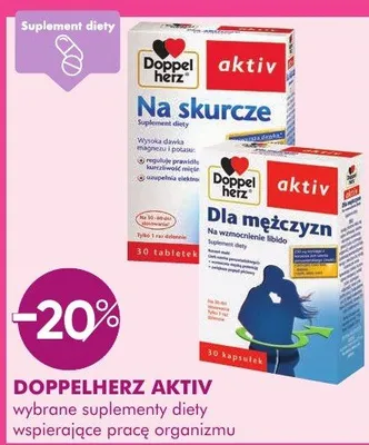 Wybrane suplementy diety wspierające pracę organizmu Doppelherz Aktiv promocja w Super-Pharm
