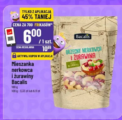 Mieszanka nerkowca i żurawiny Bacalis promocja w POLOmarket