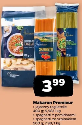 Makaron jajeczny tagliatelle Premieur promocja w Netto