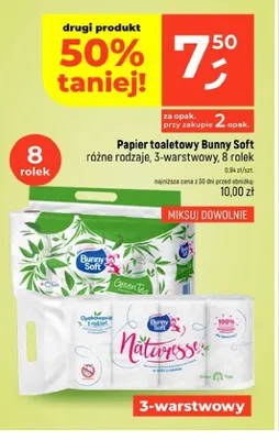 Papier toaletowy Bunny Soft 3-warstwowy 8-pak promocja w Dealz