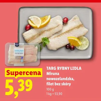 Miruna nowozelandzka filet bez skóry promocja w Lidl