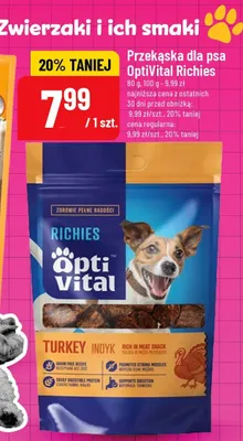Przekąska dla psa OptiVital Richies indyk promocja w POLOmarket