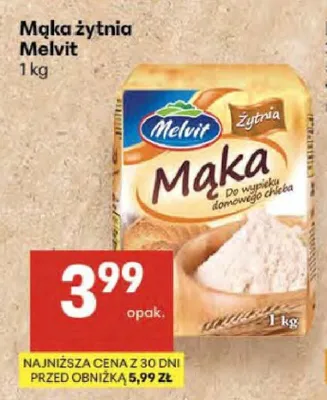 Mąka żytnia Melvit promocja w Delikatesy Centrum