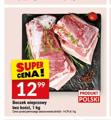 Boczek wieprzowy bez kości promocja w Twój Market