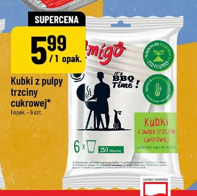 Kubki z pulpy trzciny cukrowej Migo promocja w POLOmarket