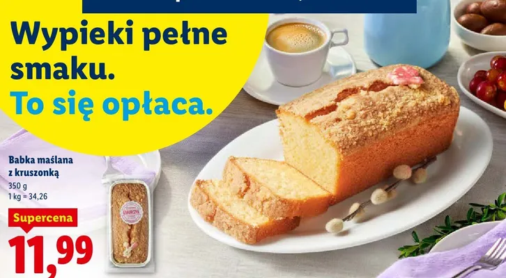 Babka maślana z kruszonką promocja w Lidl