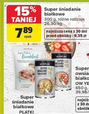 Super śniadanie białkowe Activlab promocja w Carrefour Market