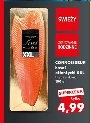 Łosoś atlantycki XXL filet ze skórą Connoisseur promocja w Kaufland