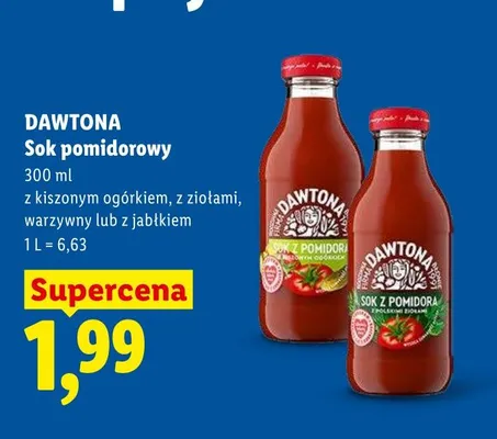 Sok pomidorowy Dawtona z ziołami promocja w Lidl