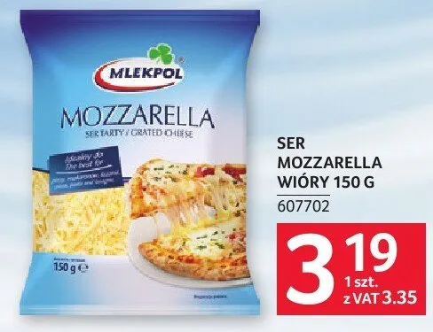 Ser mozzarella tarta 150g Mlekpol promocja w Selgros