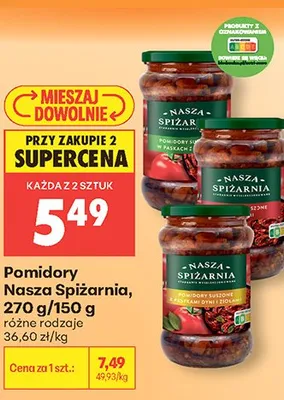 Pomidory Nasza Spiżarnia 270g promocja w Biedronka