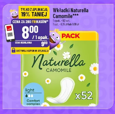 Wkładki higieniczne Naturella Camomile promocja w POLOmarket