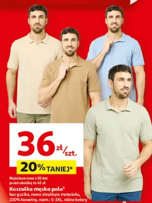 Koszulka męska polo promocja w Auchan