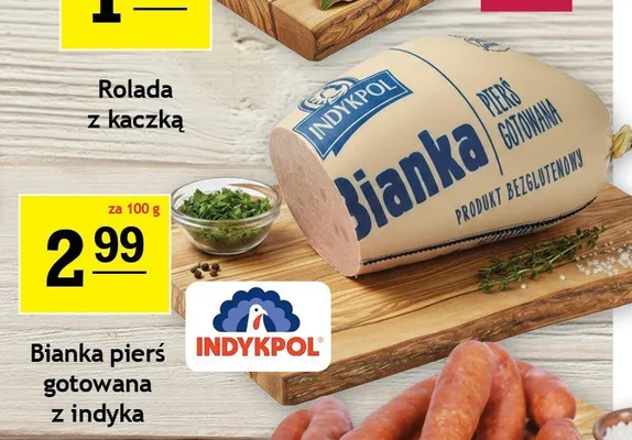 Bianka pierś gotowana z indyka Indykpol promocja w Gram Market