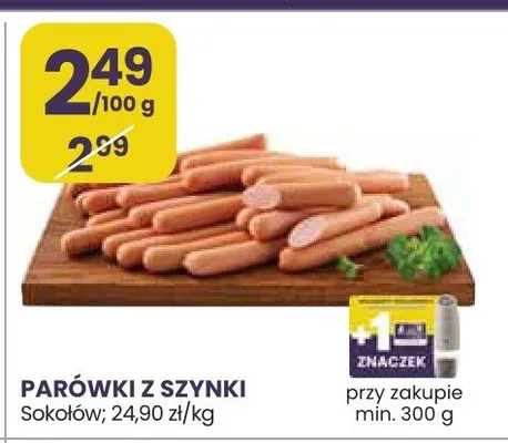 Parówki z szynki Sokołów promocja w Stokrotka