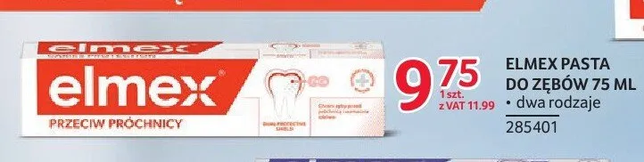 Pasta do zębów Elmex Przeciw Próchnicy promocja w Selgros