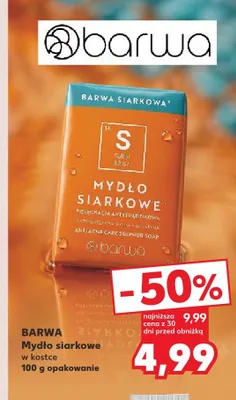 Mydło siarkowe w kostce Barwa Siarkowa promocja w Kaufland