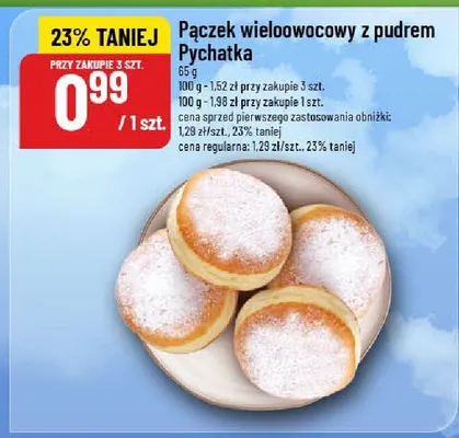 Pączek wieloowocowy z pudrem Pychatka promocja w POLOmarket