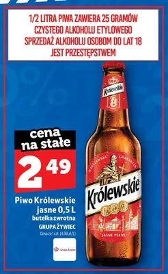Piwo Królewskie jasne promocja w TOPAZ