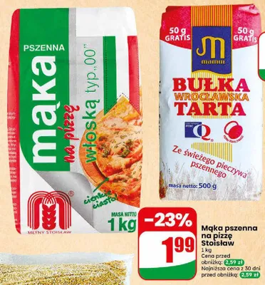 Mąka pszenna na pizzę włoską typ 00 Stoisław promocja w Dino