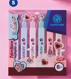 Zakreślacze klasyczne lub ze stempelkami Astrapen promocja w Biedronka