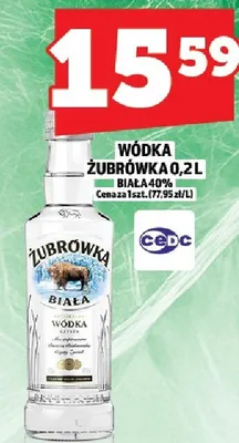 Wódka Żubrówka Biała promocja w TOPAZ