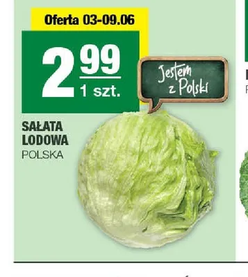 Sałata lodowa polska promocja w SPAR
