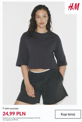 T-shirt oversize H & M promocja w H&M