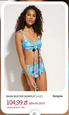 Bikini bustier komplet 2-częściowy Bonprix promocja w bonprix
