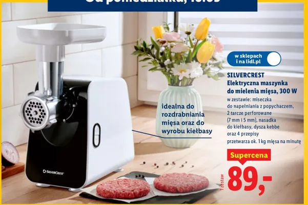 Elektryczna maszynka do mielenia mięsa, 300 W promocja w Lidl