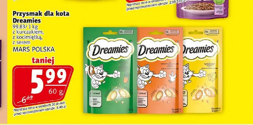 Przysmak dla kota Dreamies z kurczakiem promocja w Prim Market