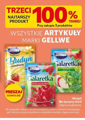 Galaretka o smaku jabłko mięta Gellwe promocja w Kaufland