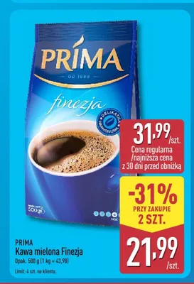 Kawa mielona Finezja Prima promocja w Aldi