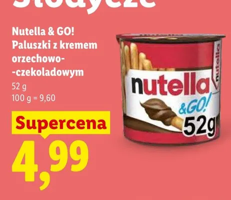 Nutella & GO! Paluszki z kremem orzechowo-czekoladowym Nutella promocja w Lidl