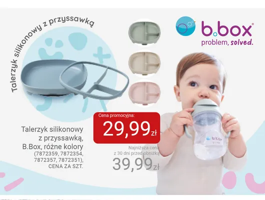 Talerzyk silikonowy z przyssawką B.Box promocja w Smyk