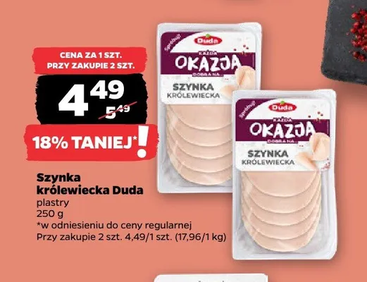 Szynka królewiecka Duda promocja w Netto