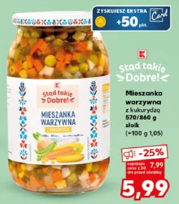 Mieszanka warzywna z kukurydzą promocja w Kaufland