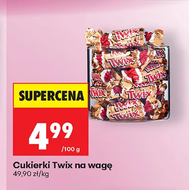 Cukierki Twix na wagę promocja w Biedronka