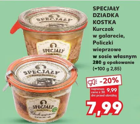 Kurczak w galarecie, Policzki wieprzowe w sosie z pieczonym ziemniakiem promocja w Kaufland