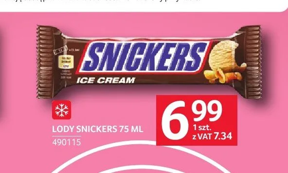 Lody Snickers promocja w Selgros
