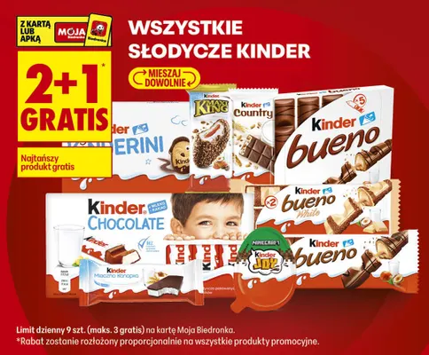 Wafle Kinder Bueno White 2-pak promocja w Biedronka
