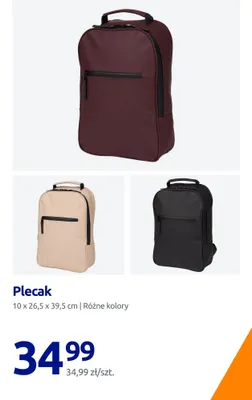 Plecak 10x26,5x39,5 cm promocja w Action