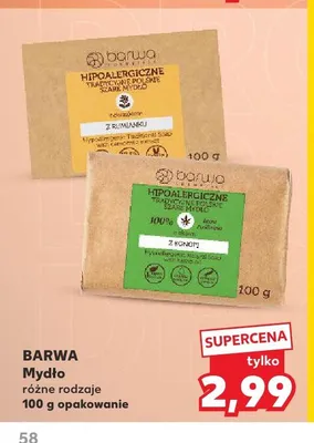 Mydło hipoalergiczne Barwa z konopiami promocja w Kaufland