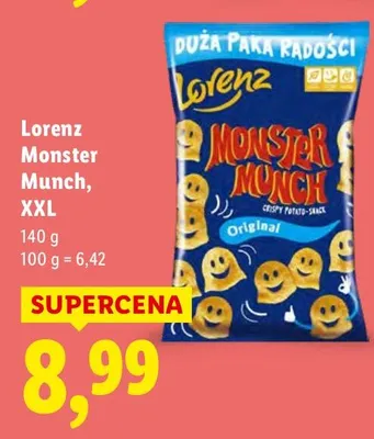 Monster Munch Lorenz XXL 140 g promocja w Lidl
