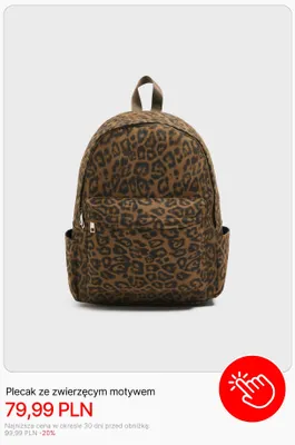 Plecak ze zwierzęcym motywem Cropp promocja w Cropp
