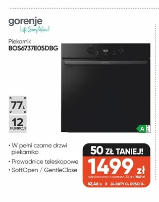 Piekarnik Gorenje BOS6737E05DBG promocja w Max Elektro
