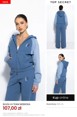 Bluza damska LH Team Local Heroes niebieska promocja w Top Secret